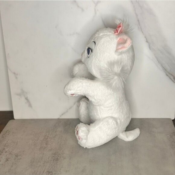 Disney Parks Marie Aristocats Plush Toy 8" White & Pink Baby Stuffed Animal - Picture 13 of 16